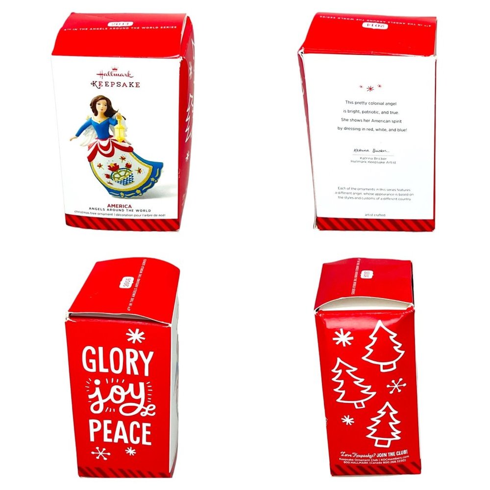 Hallmark Keepsake Angels Around The World America Christmas Tree Ornament 2014